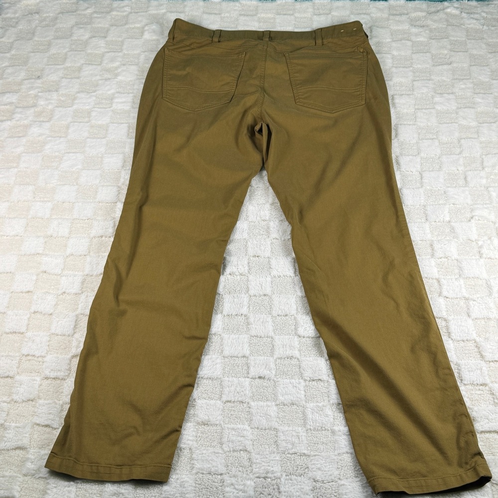 Orvis Mens Five Pocket Straight Leg Pants Brown Khaki Trust Your Fly 36x34 - Picture 13 of 13